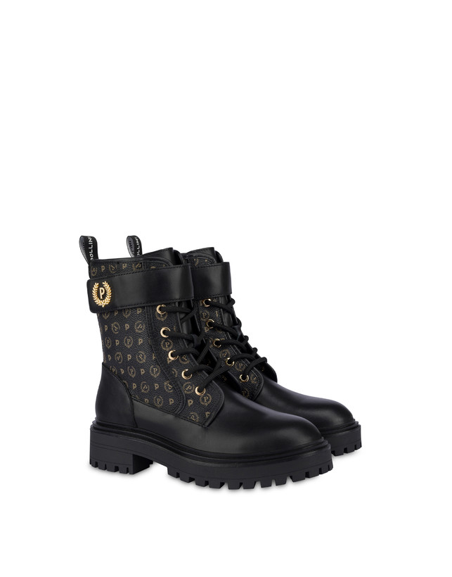 Pollini Combat Boot Heritage Logo Classic Nero/nero Italy