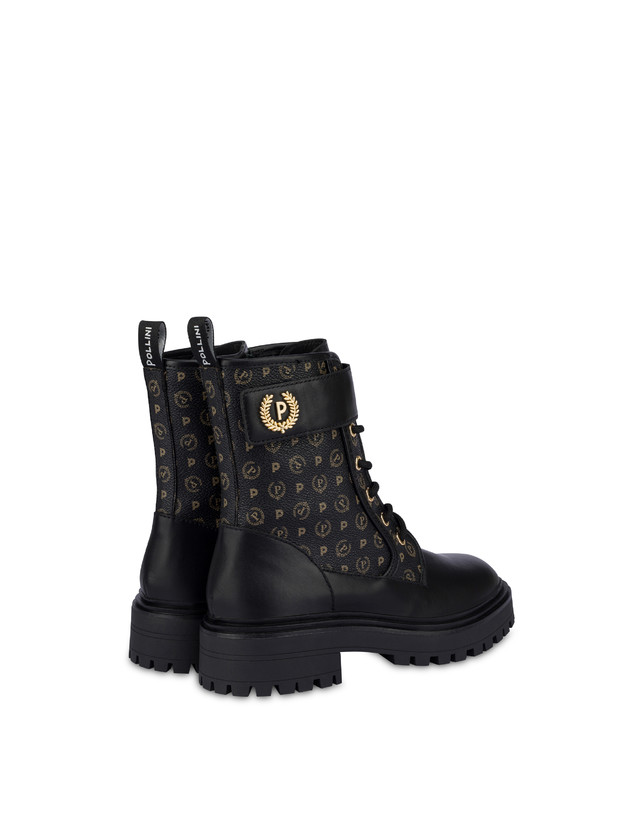 Pollini Combat Boot Heritage Logo Classic Nero/nero Italy