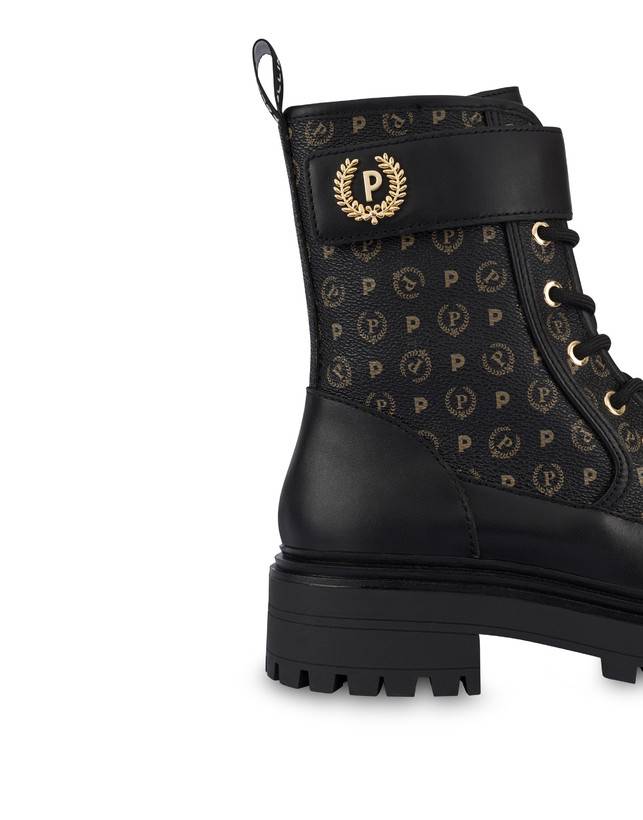 Pollini Combat Boot Heritage Logo Classic Nero/nero Italy