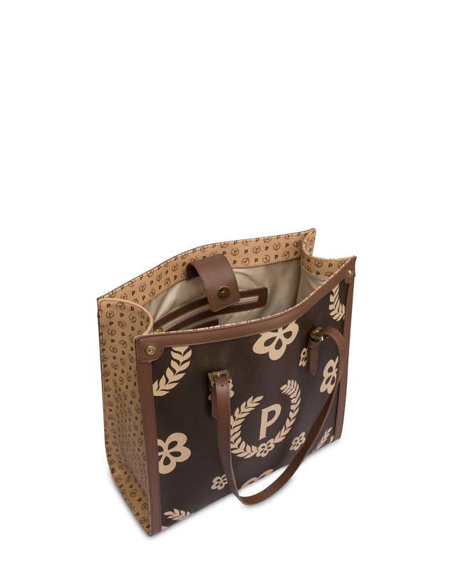 Pollini Tote Bag Day-si! Heritage Crema/marrone/marrone Nuovo