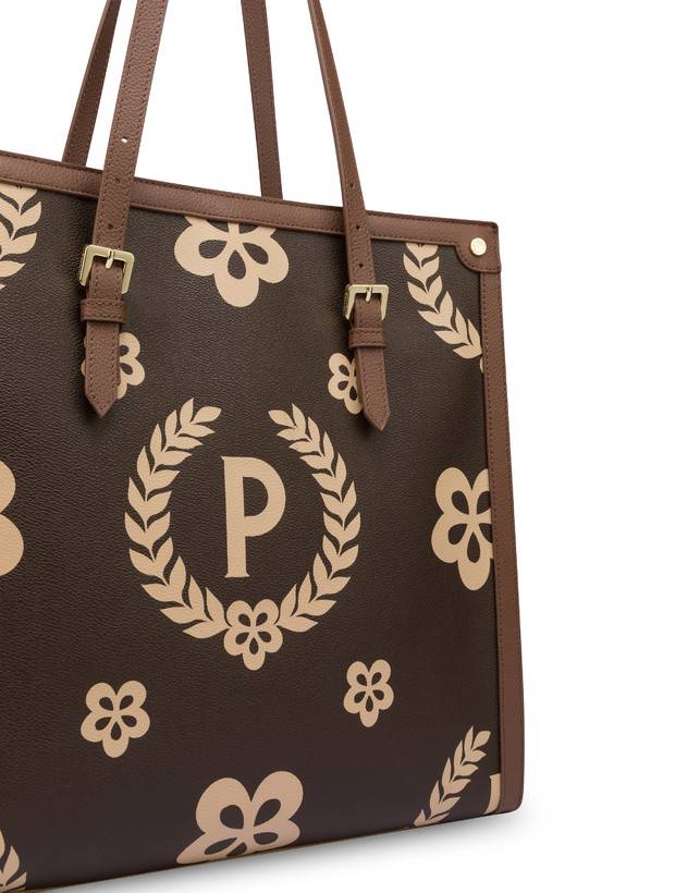 Pollini Tote Bag Day-si! Heritage Crema/marrone/marrone Nuovo