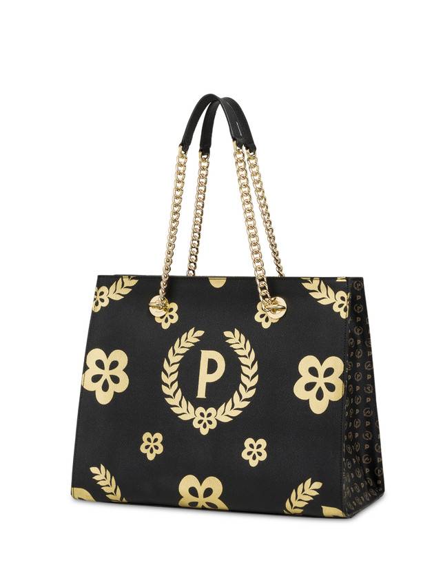 Pollini Shopping Bag Day-si! Heritage Nero/oro/nero Promozione