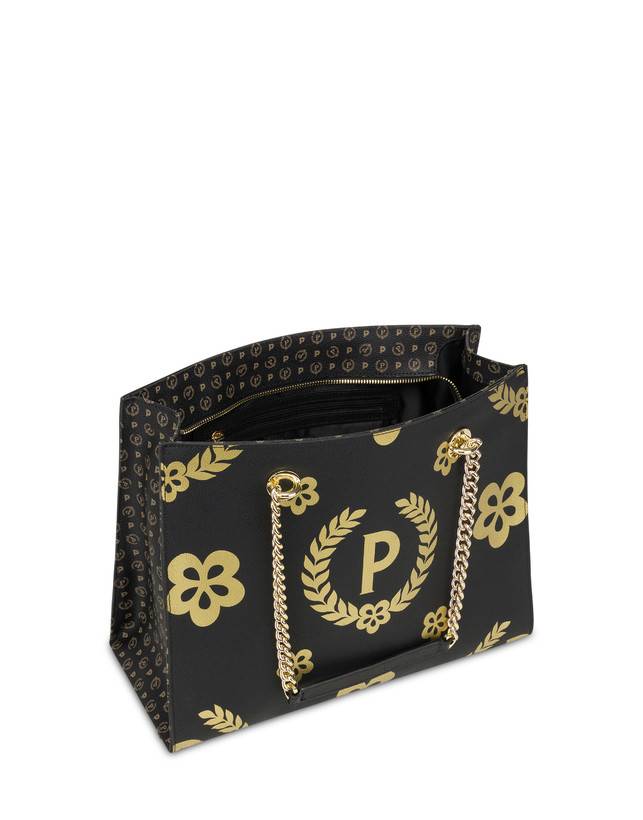 Pollini Shopping Bag Day-si! Heritage Nero/oro/nero Promozione