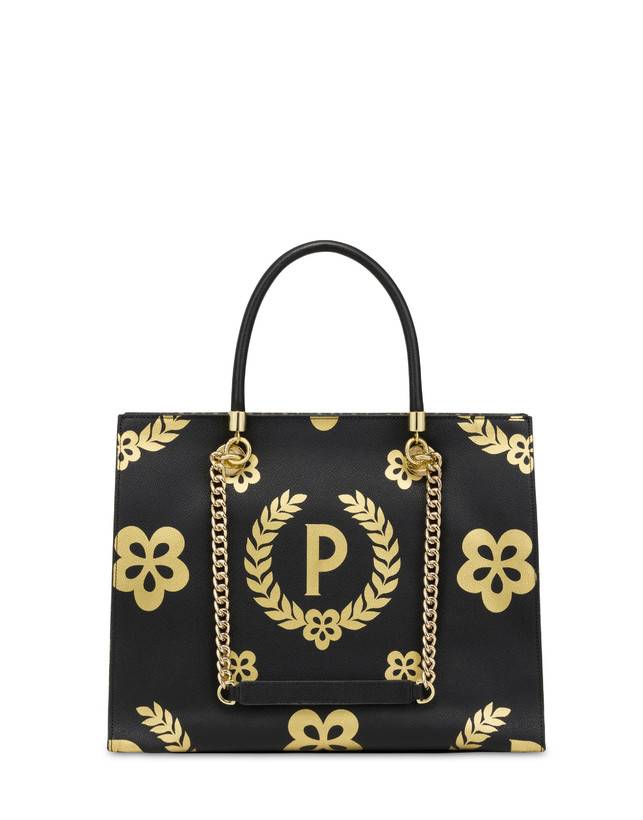 Pollini Shopping Bag Day-si! Heritage Nero/oro/nero Promozione