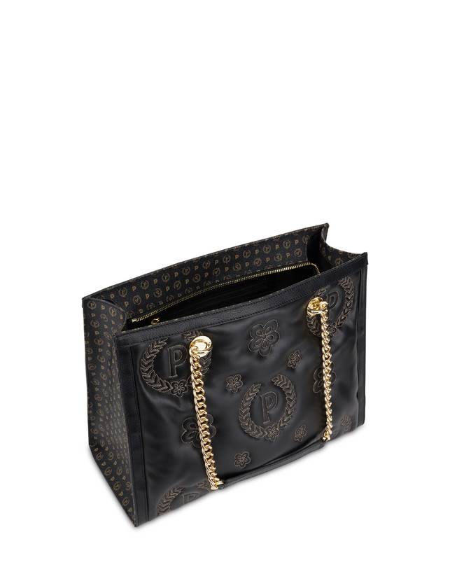 Pollini Tote Bag Con Manici Amovibili Puffy Heritage Nero/nero/nero Pezzi Unici