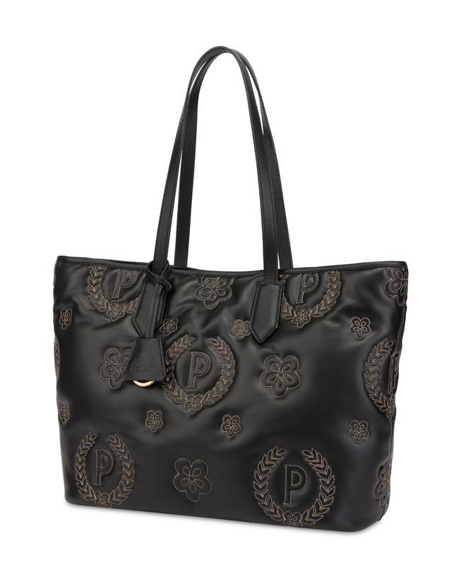 Pollini Shopping Bag Puffy Heritage Nero/nero/nero Soddisfazione Garantita