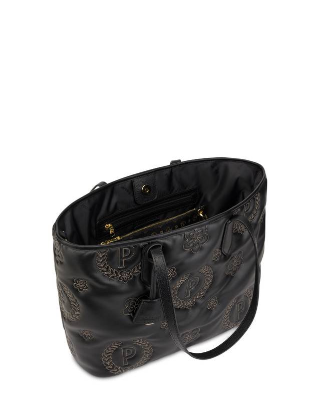 Pollini Shopping Bag Puffy Heritage Nero/nero/nero Soddisfazione Garantita