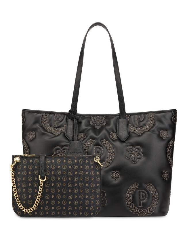 Pollini Shopping Bag Puffy Heritage Nero/nero/nero Soddisfazione Garantita