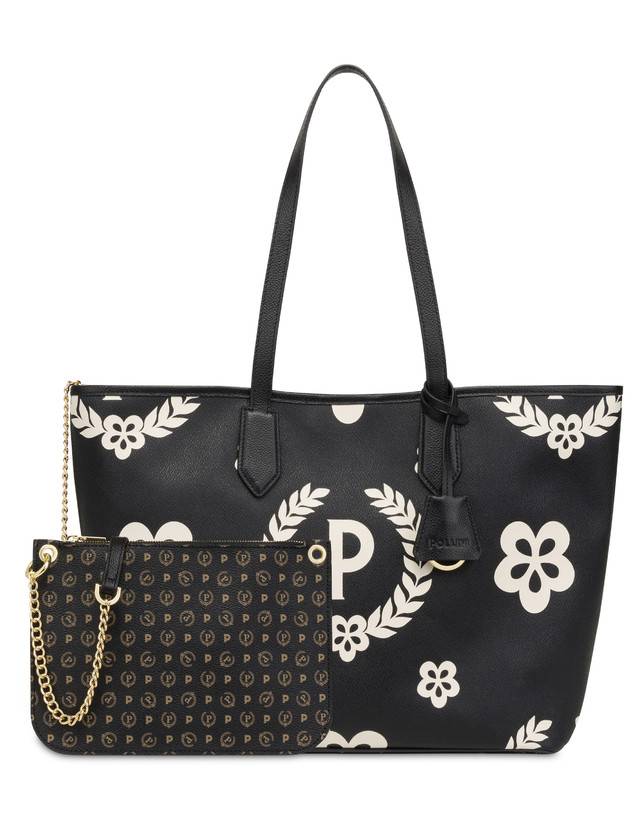 Pollini Shopping Bag Day-si! Heritage Nero/nero/nero Qualità Garantita