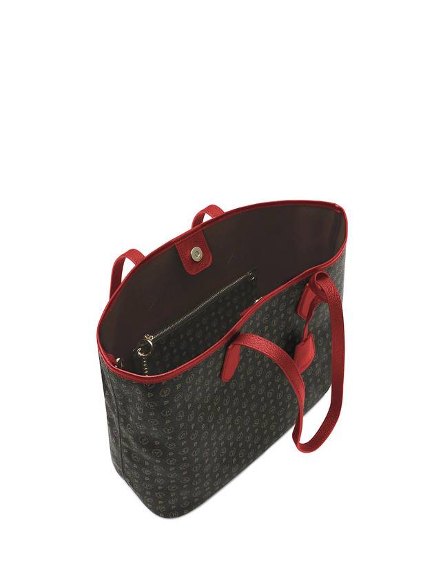 Pollini Borsa Shopping Heritage Logo Classic Nero/lacca Negozi Online