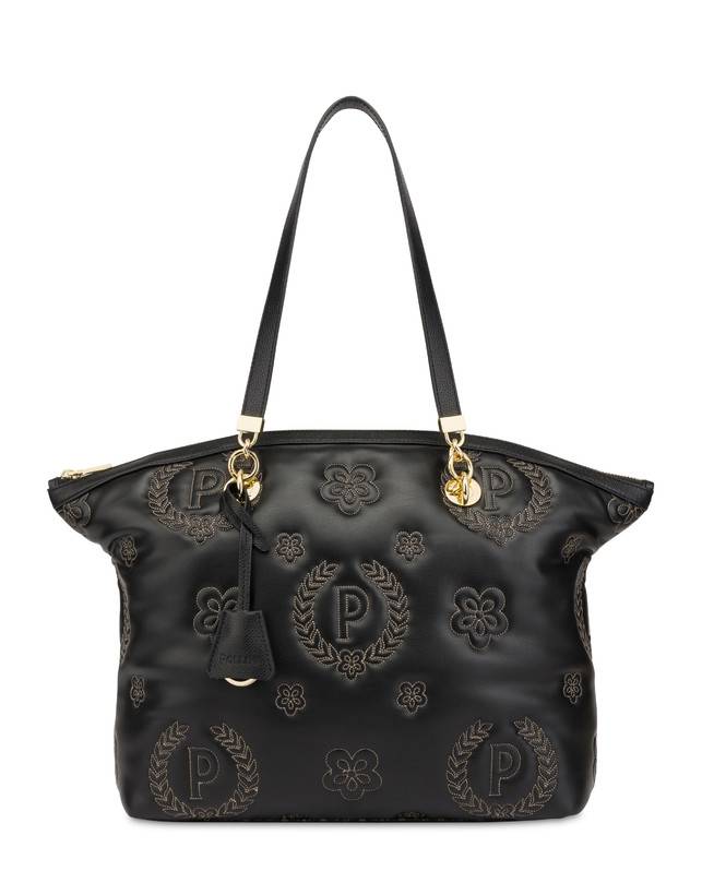 Pollini Tote Bag Puffy Heritage Nero/nero/nero Fino Al -60%