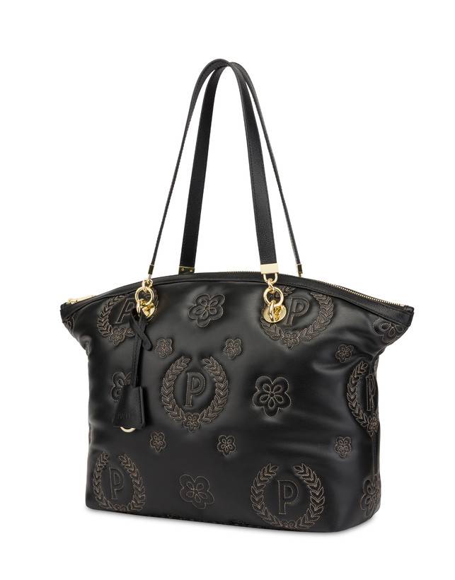 Pollini Tote Bag Puffy Heritage Nero/nero/nero Fino Al -60%