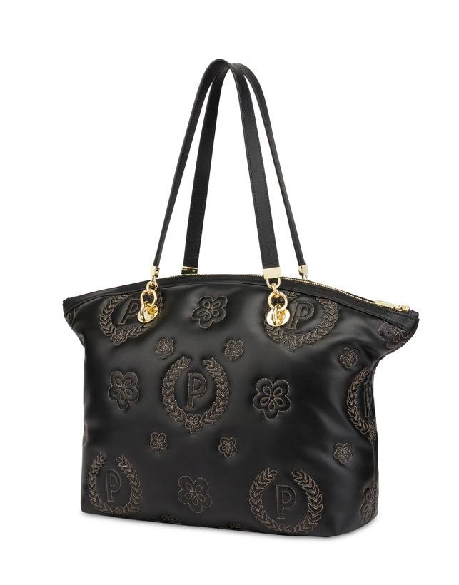 Pollini Tote Bag Puffy Heritage Nero/nero/nero Fino Al -60%