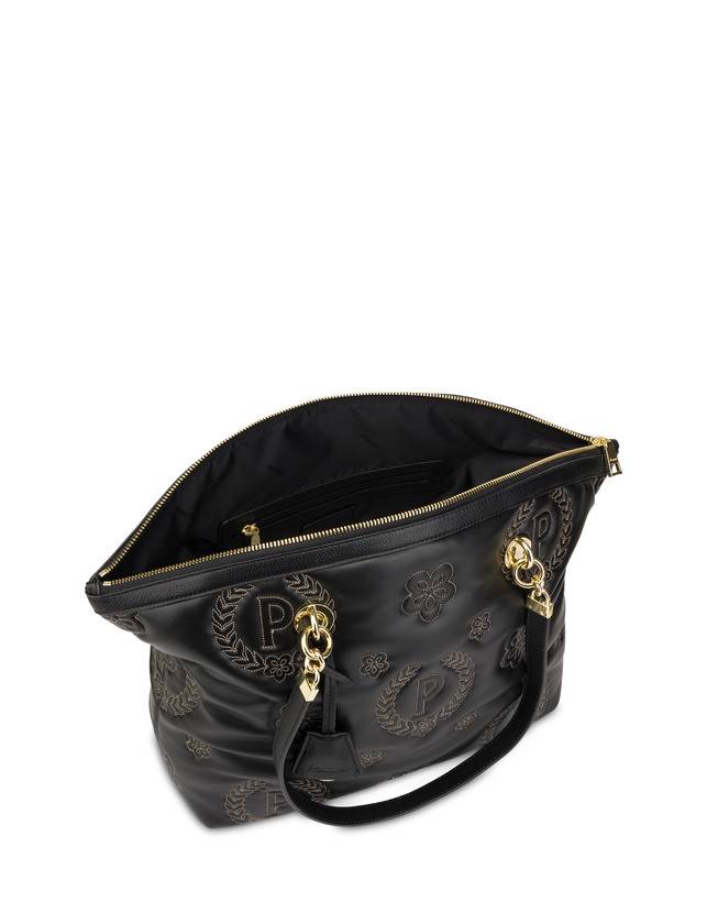 Pollini Tote Bag Puffy Heritage Nero/nero/nero Fino Al -60%
