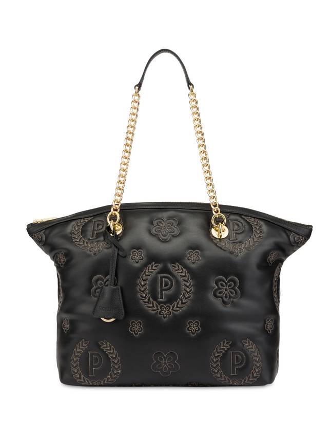 Pollini Tote Bag Puffy Heritage Nero/nero/nero Fino Al -60%