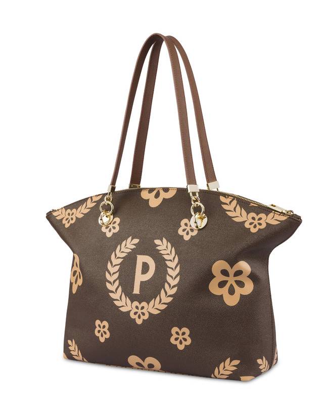 Pollini Tote Bag Day-si! Heritage Crema/marrone/marrone Affare Del Giorno