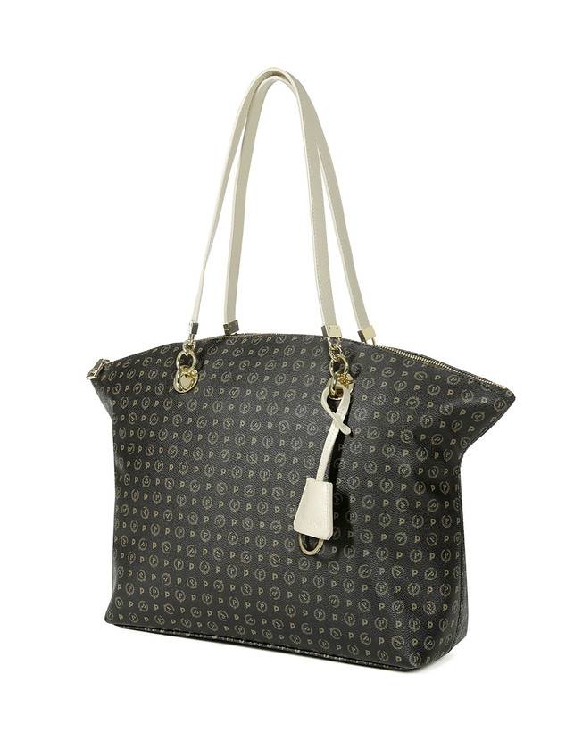 Pollini Tote Bag Heritage Logo Classic Nero/avorio Prezzo Ridotto