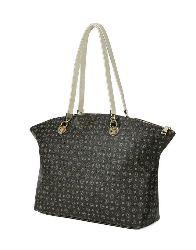 Pollini Tote Bag Heritage Logo Classic Nero/avorio Prezzo Ridotto