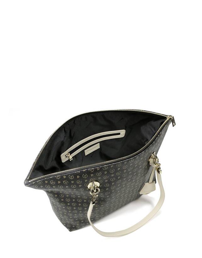 Pollini Tote Bag Heritage Logo Classic Nero/avorio Prezzo Ridotto