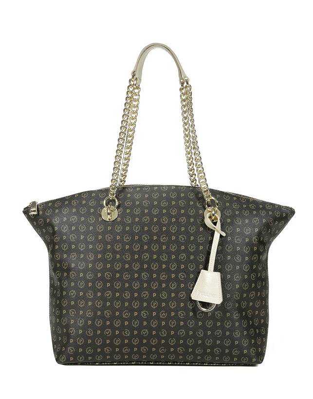 Pollini Tote Bag Heritage Logo Classic Nero/avorio Prezzo Ridotto