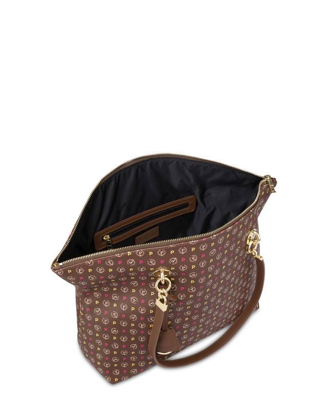 Pollini Tote Bag Heritage Logo Classic Multicolor/marrone Sottocosto
