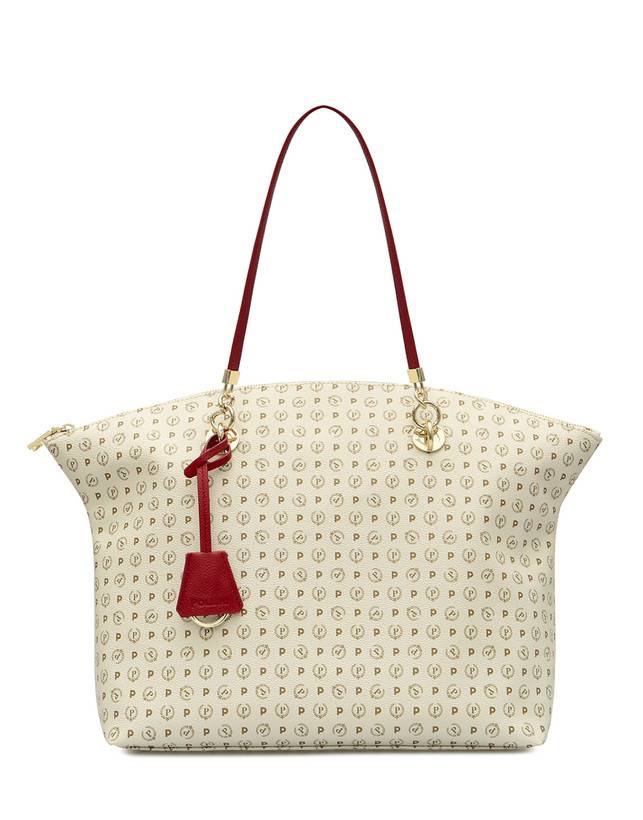 Pollini Tote Bag Heritage Logo Classic Avorio/lacca Convenienza