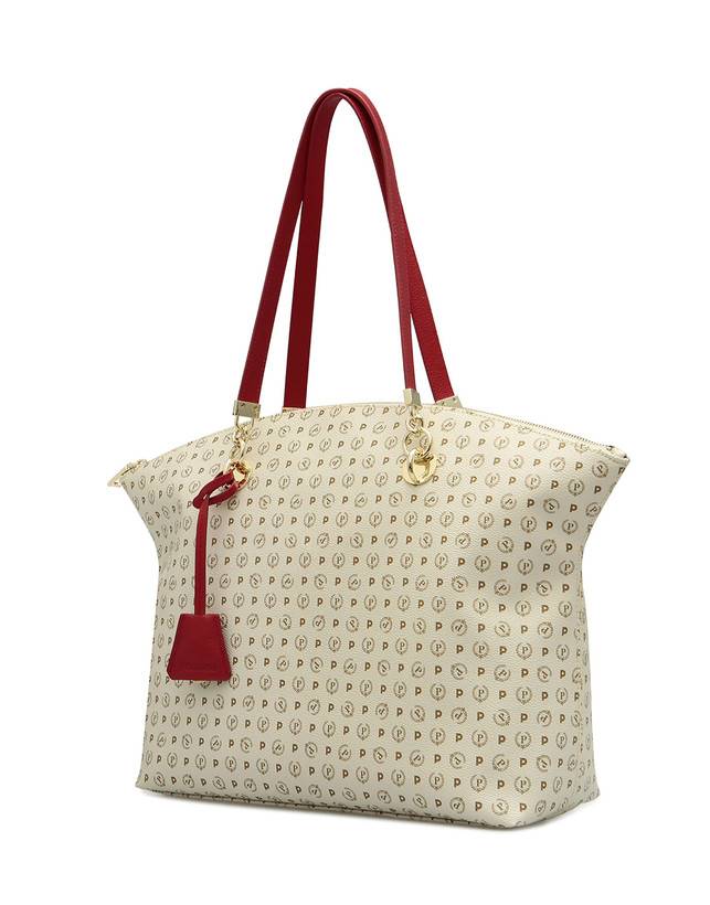 Pollini Tote Bag Heritage Logo Classic Avorio/lacca Convenienza