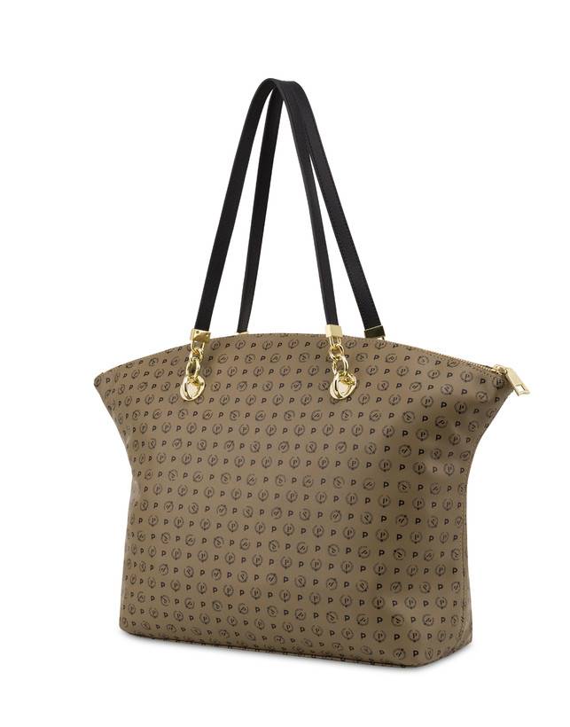 Pollini Tote Bag Heritage Soft Touch Taupe/nero Presa