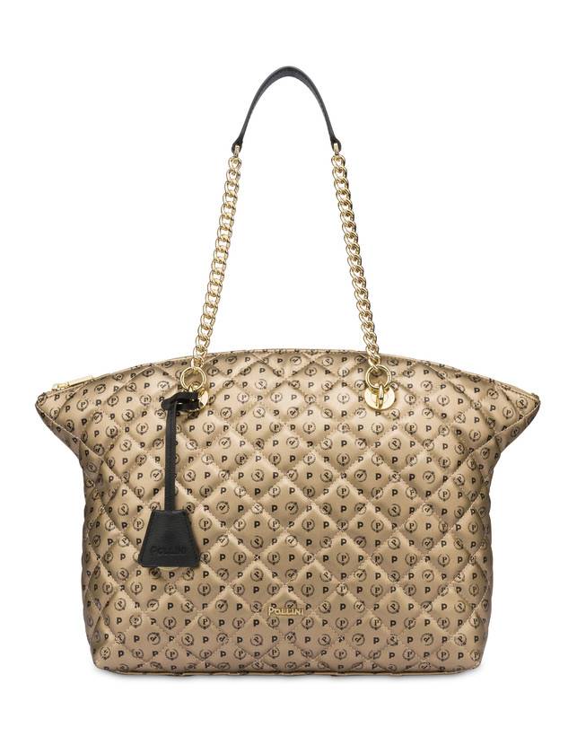 Pollini Tote Bag Heritage Matelassé Oro/nero Economico