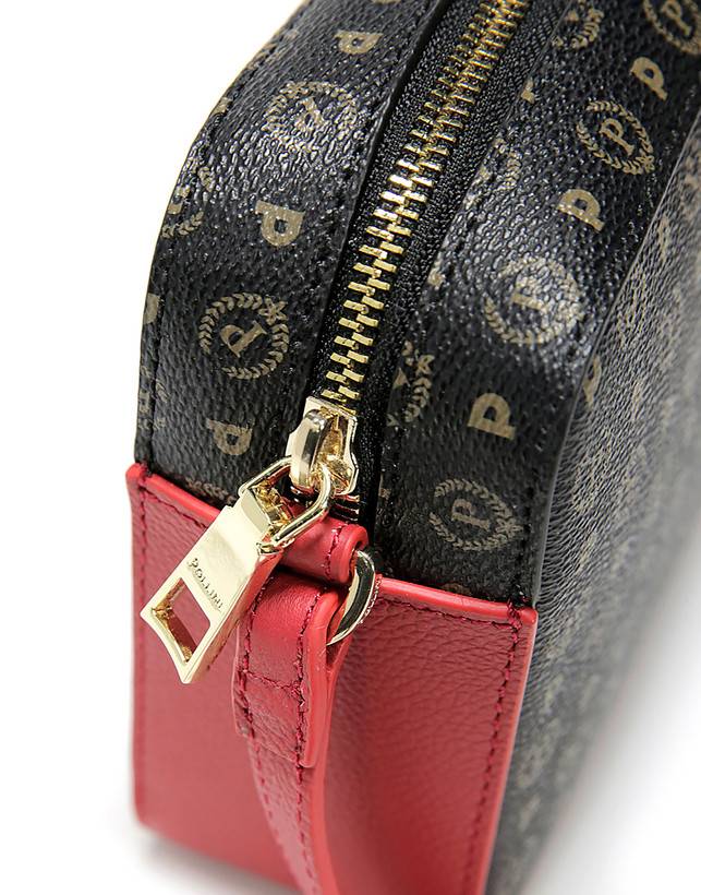 Pollini Borsa A Tracolla Heritage Logo Classic Nero/lacca Outlet