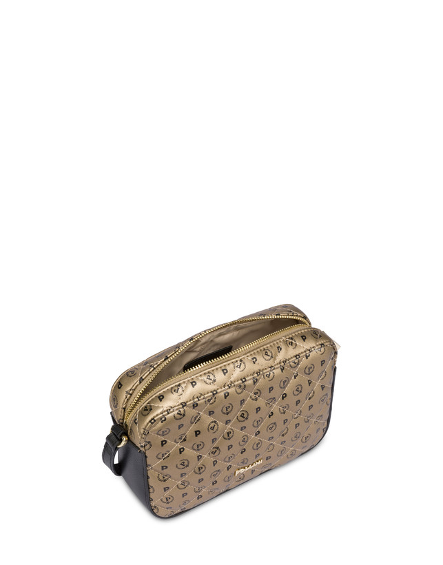 Pollini Borsa A Tracolla Heritage Matelassé Oro/nero In Vendita