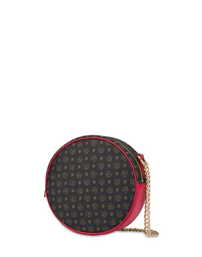 Pollini Round Bag Heritage Logo Classic Nero/lacca Saldi Di Fabbrica