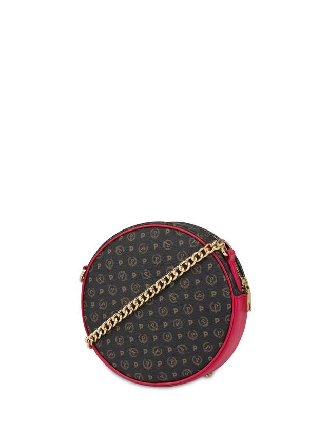 Pollini Round Bag Heritage Logo Classic Nero/lacca Saldi Di Fabbrica