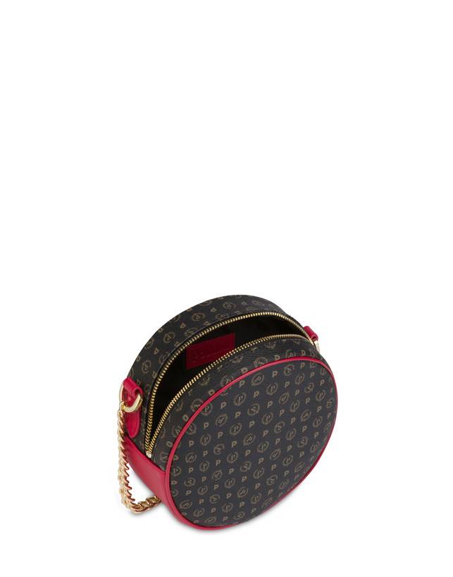 Pollini Round Bag Heritage Logo Classic Nero/lacca Saldi Di Fabbrica