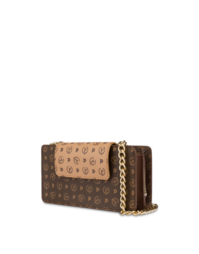 Pollini Clutch Porta Cellulare Bicolor Heritage Crema/marrone Sconto di tempo limitato