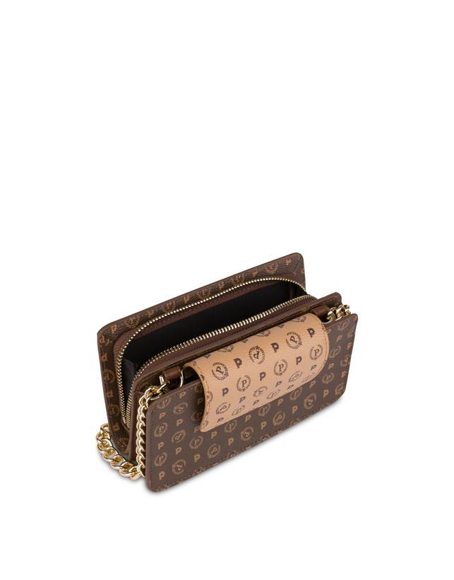 Pollini Clutch Porta Cellulare Bicolor Heritage Crema/marrone Sconto di tempo limitato