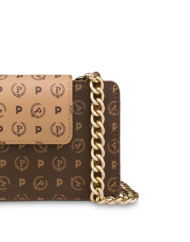 Pollini Clutch Porta Cellulare Bicolor Heritage Crema/marrone Sconto di tempo limitato