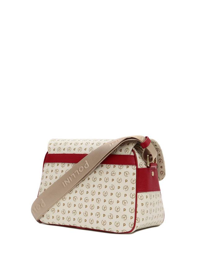 Pollini Borsa Messenger Heritage Logo Classic Avorio/lacca Negozio online di fabbrica