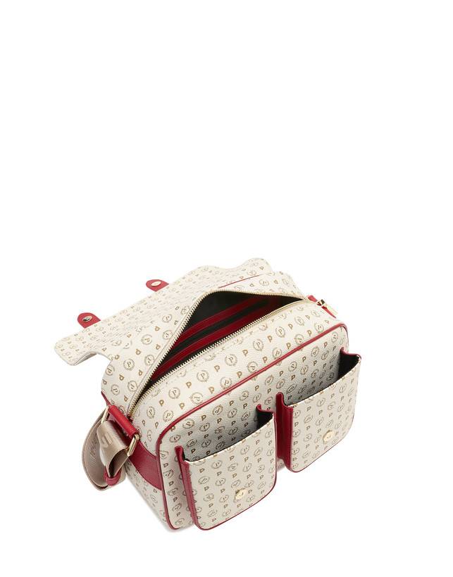 Pollini Borsa Messenger Heritage Logo Classic Avorio/lacca Negozio online di fabbrica