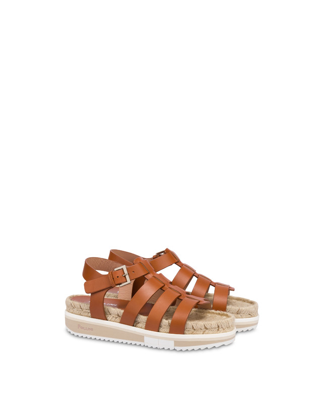 Pollini Sandali Fussbett In Vacchetta Flower Garden Wood Black Friday