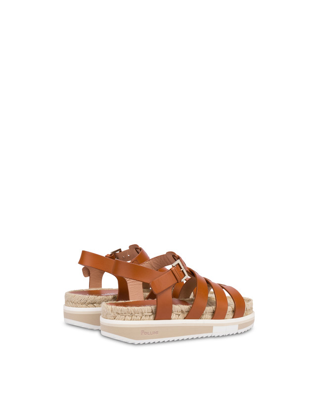Pollini Sandali Fussbett In Vacchetta Flower Garden Wood Black Friday