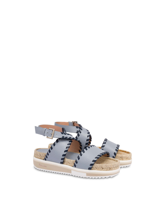 Pollini Sandali Fussbett In Vitello Decorato Flower Garden Sky/navy Offerta natalizia