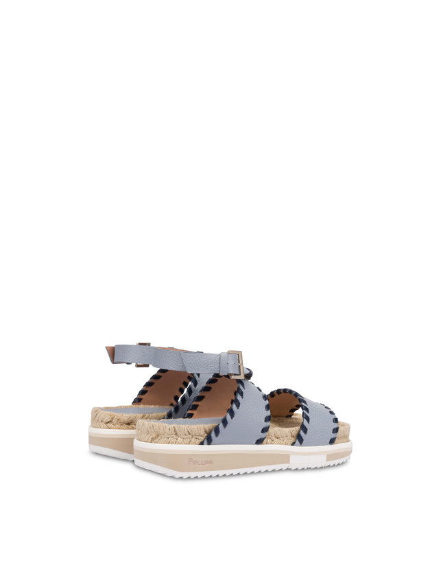 Pollini Sandali Fussbett In Vitello Decorato Flower Garden Sky/navy Offerta natalizia