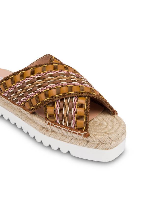 Pollini Sandali Espadrillas In Tessuto Intrecciato Summer Time Wood Smaltimento dello stoccaggio