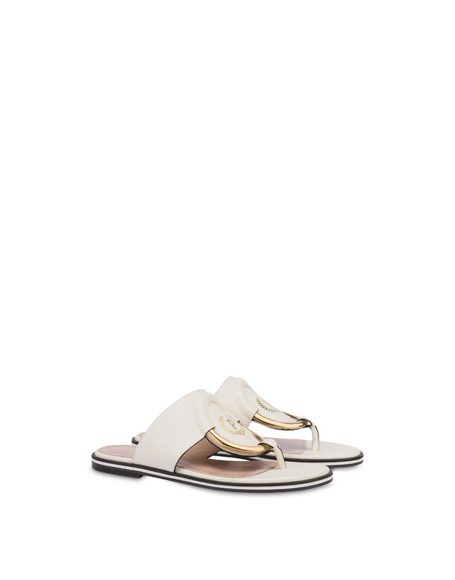 Pollini Sandali Flat Wonder Gesso Offerta migliore
