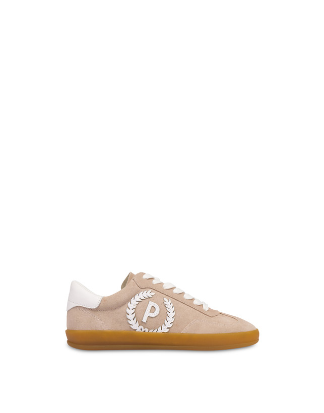 Pollini Sneakers In Crosta Venus Beige/bianco Offerte esclusive