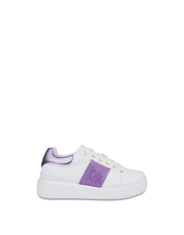 Pollini Sneakers Con Strass Diamond Carrie Bianco/iris Lightning offer
