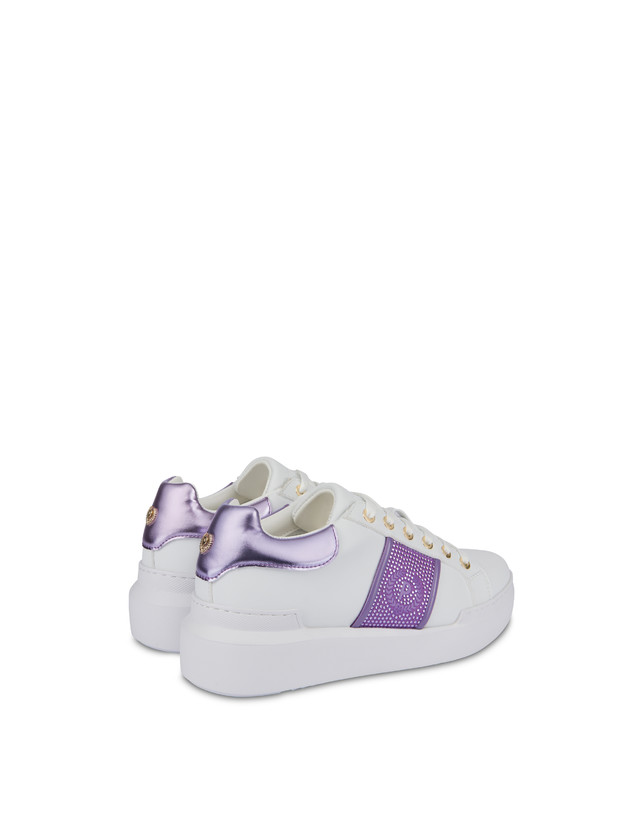 Pollini Sneakers Con Strass Diamond Carrie Bianco/iris Lightning offer