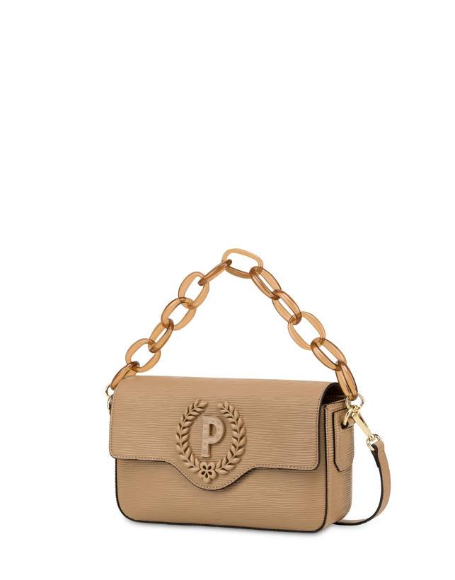 Pollini Candy Bag Con Maxi Catena Taupe Liquidazione