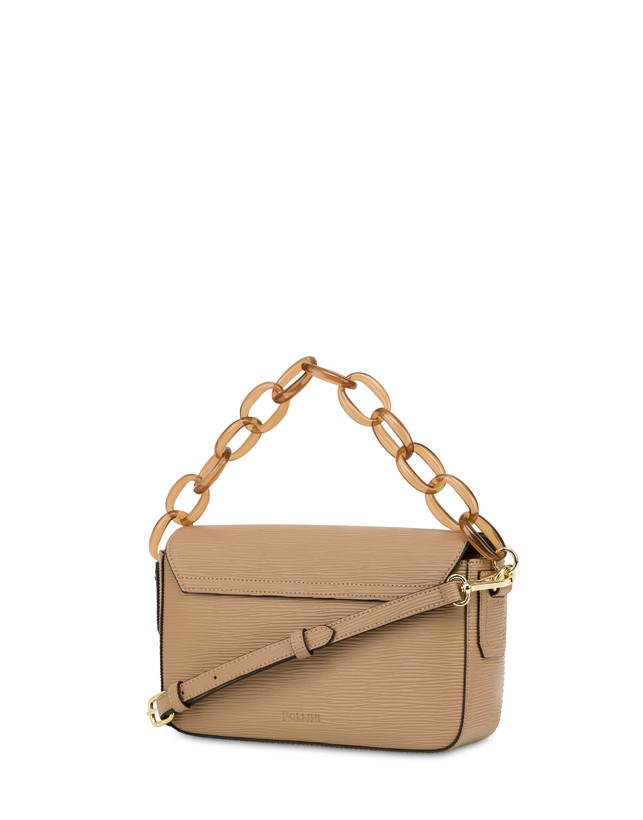 Pollini Candy Bag Con Maxi Catena Taupe Liquidazione
